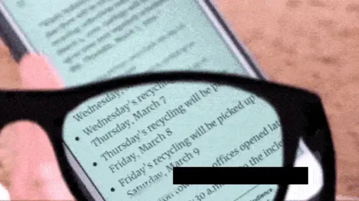Close-up van toegeknepen ogen die een wazig smartphonescherm proberen te lezen